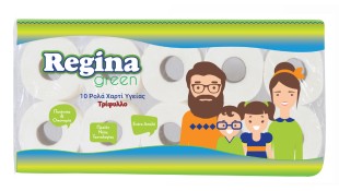 ΧΑΡΤΙ ΥΓΕΙΑΣ REGINA GREEN 10 TEM 4Φ* Είδη Καθαρισμού