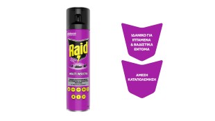 RAID AEROSOL MULTI INSECTS 400ml* Εξοπλισμός