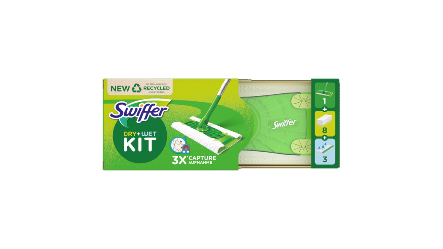 SWIFFER ΣΚΟΥΠΑ+8 ΠΑΝΑΚΙΑ+3WET* Είδη Καθαρισμού