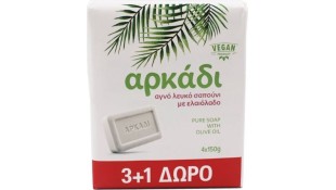 ΣΑΠΟΥΝΙ ΛΕΥΚΟ ΑΡΚΑΔΙ 4Χ150gr* Προσωπική Υγιεινή